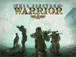 Title screen of Full Spectrum Warrior on the Sony Playstation 2.