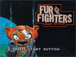 Title screen of Fur Fighters - Viggo's Revenge on the Sony Playstation 2.