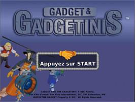 Title screen of Gadget And Gadgetinis on the Sony Playstation 2.