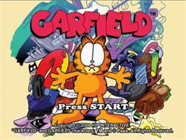 Title screen of Garfield on the Sony Playstation 2.