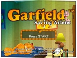 Title screen of Garfield - Saving Arlene on the Sony Playstation 2.