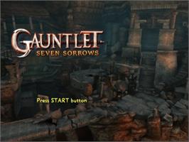 Title screen of Gauntlet - Seven Sorrows on the Sony Playstation 2.