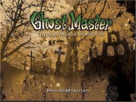 Title screen of Ghost Master - The Gravenville Chronicles on the Sony Playstation 2.