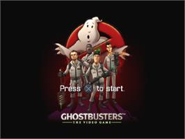 Title screen of Ghostbusters - The Video Game on the Sony Playstation 2.