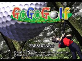Title screen of Go Go Golf on the Sony Playstation 2.