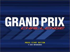 Title screen of Grand Prix Challenge on the Sony Playstation 2.