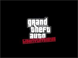 Title screen of Grand Theft Auto - Liberty City Stories on the Sony Playstation 2.