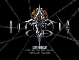 Title screen of Gungrave - Overdose on the Sony Playstation 2.