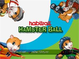 Title screen of Habitrail Hamster Ballz on the Sony Playstation 2.