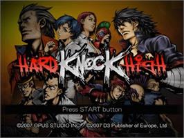 Title screen of Hard Knock High on the Sony Playstation 2.