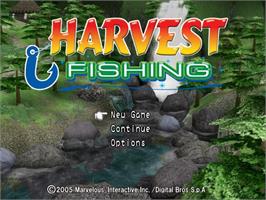 Title screen of Harvest Fishing on the Sony Playstation 2.