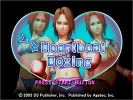 Title screen of Heartbeat Boxing on the Sony Playstation 2.