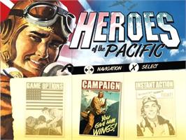 Title screen of Heroes Of The Pacific on the Sony Playstation 2.