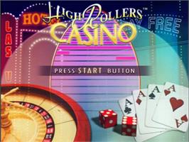Title screen of High Rollers Casino on the Sony Playstation 2.