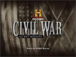Title screen of History Channel - Civil War - Secret Missions, The on the Sony Playstation 2.