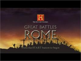 Title screen of History Channel - Great Battles Of Rome, The on the Sony Playstation 2.