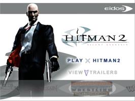 Title screen of Hitman 2 - Silent Assassin on the Sony Playstation 2.