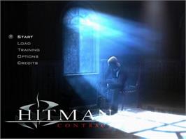 Title screen of Hitman Contracts on the Sony Playstation 2.