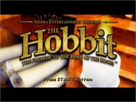 Title screen of Hobbit ,The on the Sony Playstation 2.