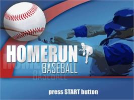 Title screen of Home Run on the Sony Playstation 2.
