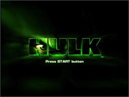 Title screen of Hulk on the Sony Playstation 2.