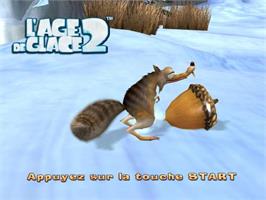 Title screen of Ice Age 2 - The Meltdown on the Sony Playstation 2.