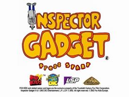 Title screen of Inspector Gadget - Mad Robots Invasion on the Sony Playstation 2.