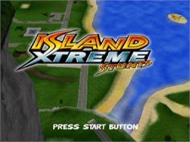 Title screen of Island Xtreme Stunts on the Sony Playstation 2.