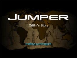 Title screen of Jumper - Griffin's Story on the Sony Playstation 2.