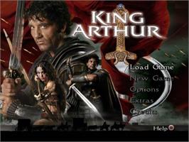 Title screen of King Arthur on the Sony Playstation 2.