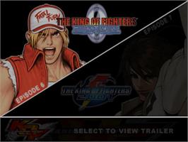 Title screen of King Of Fighters 2001, The on the Sony Playstation 2.
