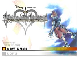 Title screen of Kingdom Hearts Re - Chain Of Memories on the Sony Playstation 2.