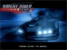 Title screen of Knight Rider 2 - The Game on the Sony Playstation 2.