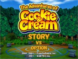 Title screen of Kuri Kuri Mix on the Sony Playstation 2.