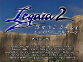 Title screen of Legaia 2 - Duel Saga on the Sony Playstation 2.