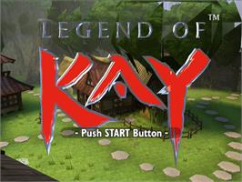 Title screen of Legend Of Kay on the Sony Playstation 2.