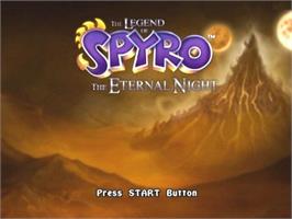 Title screen of Legend Of Spyro - The Eternal Night, The on the Sony Playstation 2.