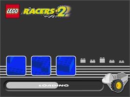 Title screen of Lego Racers 2 on the Sony Playstation 2.