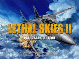 Title screen of Lethal Skies 2 on the Sony Playstation 2.