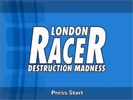 Title screen of London Racer - Destruction Madness on the Sony Playstation 2.