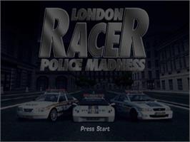 Title screen of London Racer - Police Madness on the Sony Playstation 2.