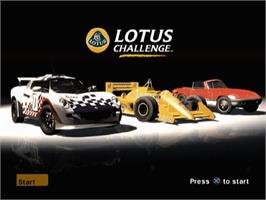 Title screen of Lotus Challenge on the Sony Playstation 2.