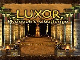 Title screen of Luxor Pharaoh's Challenge on the Sony Playstation 2.