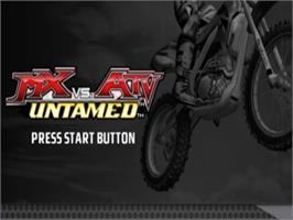 Title screen of MX vs. ATV Untamed on the Sony Playstation 2.
