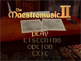 Title screen of Maestromusic 2, The on the Sony Playstation 2.