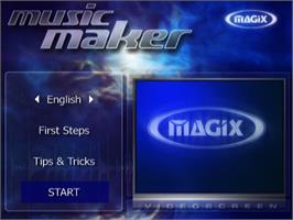 Title screen of Magix Music Maker on the Sony Playstation 2.