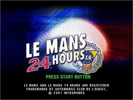 Title screen of Mans 24 Hours, Le on the Sony Playstation 2.
