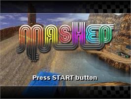Title screen of Mashed on the Sony Playstation 2.