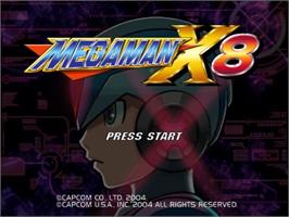 Title screen of Mega Man X8 on the Sony Playstation 2.