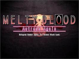 Title screen of Melty Blood - Actress Again on the Sony Playstation 2.